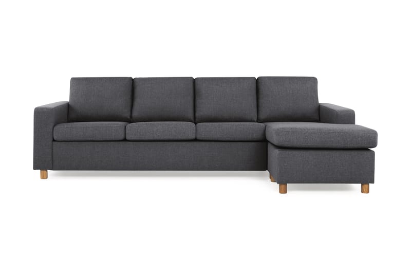Crazy 4-seters Vendbar L-formet Sjeselongsofa i Stoff - Mørk grå - Møbler - Sofaer - Sofaer med sjeselong - 4 seters sofa med divan