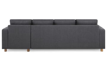 Crazy 4-seters Vendbar L-formet Sjeselongsofa i Stoff - Mørk grå - Møbler - Sofaer - Sofaer med sjeselong - 4 seters sofa med divan