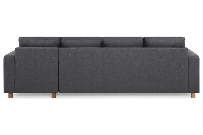 Crazy 4-seters Vendbar L-formet Sjeselongsofa i Stoff - Mørk grå - Møbler - Sofaer - Sofaer med sjeselong - 4 seters sofa med divan