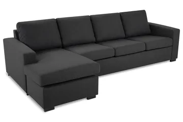 Crazy 4-seters Vendbar L-formet Sjeselongsofa i Stoff - Mørk grå - Møbler - Sofaer - Sofaer med sjeselong - 4 seters sofa med divan