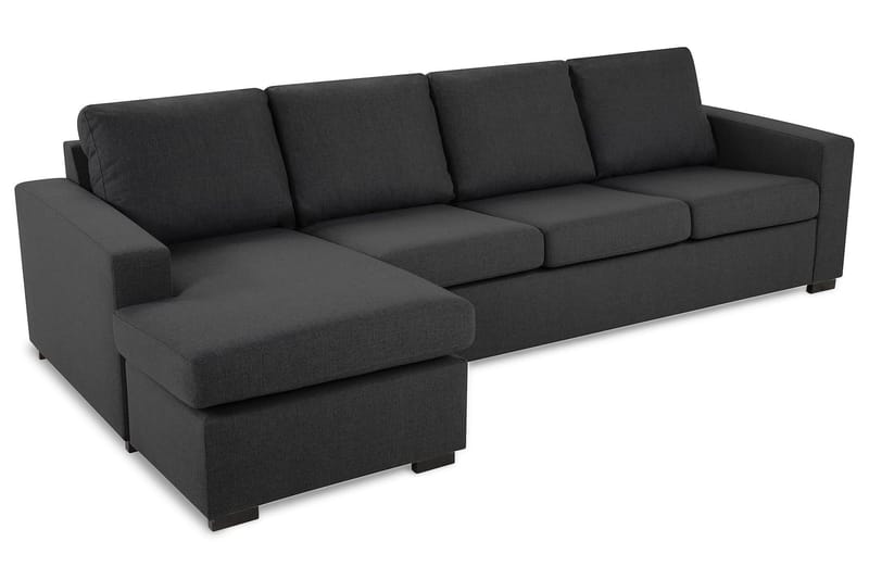 Crazy 4-seters Vendbar L-formet Sjeselongsofa i Stoff - Mørk grå - Møbler - Sofaer - Sofaer med sjeselong - 4 seters sofa med divan