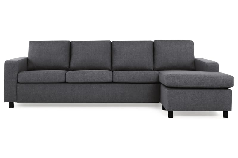 Crazy 4-seters Vendbar L-formet Sjeselongsofa i Stoff - Mørk grå - Møbler - Sofaer - Sofaer med sjeselong - 4 seters sofa med divan