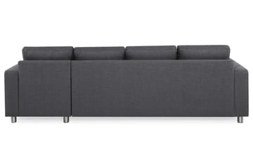 Crazy 4-seters Vendbar L-formet Sjeselongsofa i Stoff - Mørk grå - Møbler - Sofaer - Sofaer med sjeselong - 4 seters sofa med divan