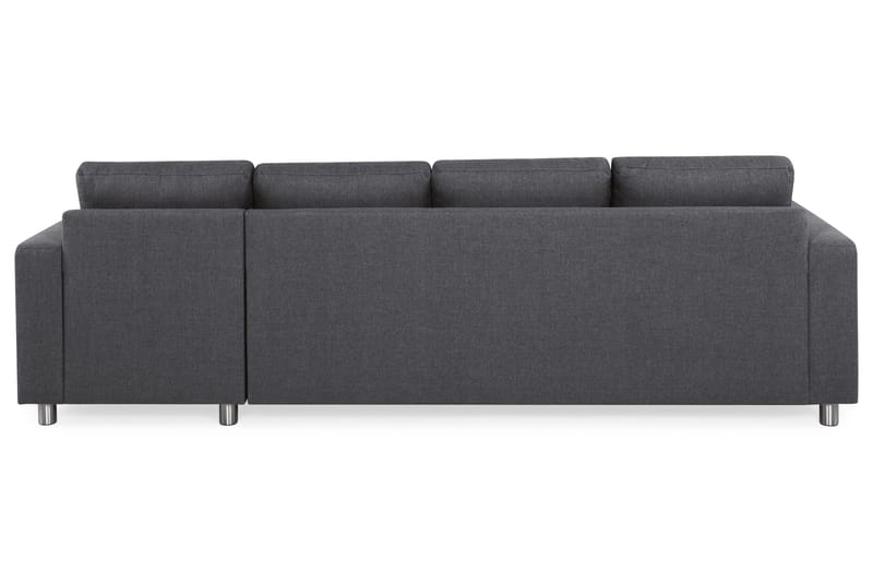 Crazy 4-seters Vendbar L-formet Sjeselongsofa i Stoff - Mørk grå - Møbler - Sofaer - Sofaer med sjeselong - 4 seters sofa med divan