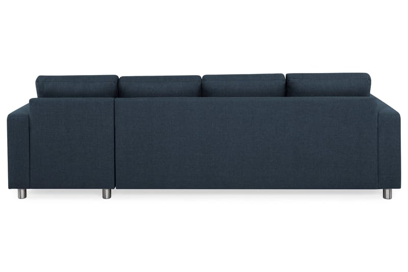 Crazy 4-seters Vendbar L-formet Sjeselongsofa i Stoff - Mørkeblå - Møbler - Sofaer - Sofaer med sjeselong - 4 seters sofa med divan