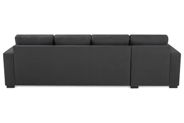 Crazy 4-seters Vendbar L-formet Sjeselongsofa i Stoff - Mørkegrå - Møbler - Sofaer - Sofaer med sjeselong - 4 seters sofa med divan
