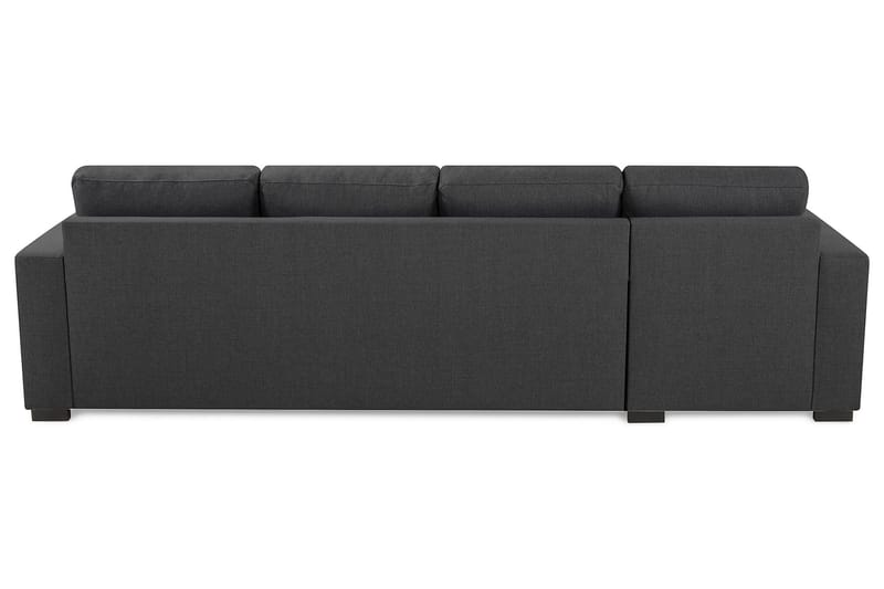 Crazy 4-seters Vendbar L-formet Sjeselongsofa i Stoff - Mørkegrå - Møbler - Sofaer - Sofaer med sjeselong - 4 seters sofa med divan