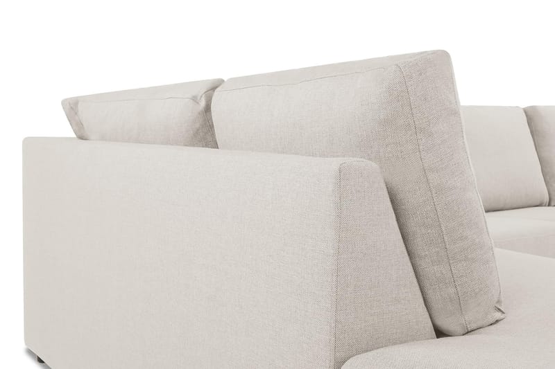 Crazy 4-seters Venstrevendt L-formet Sjeselongsofa i Stoff - Beige - Møbler - Sofaer - Sofaer med sjeselong - 3 seters sofa med divan