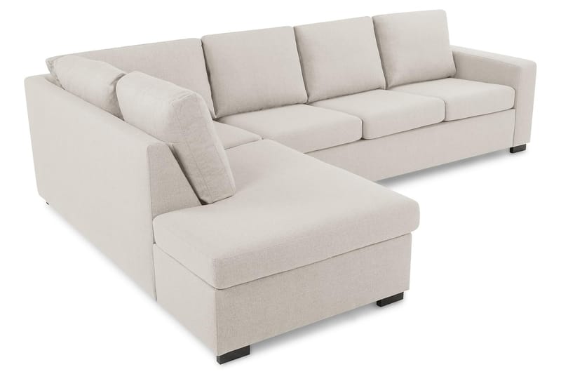 Crazy 4-seters Venstrevendt L-formet Sjeselongsofa i Stoff - Beige - Møbler - Sofaer - Sofaer med sjeselong - 3 seters sofa med divan
