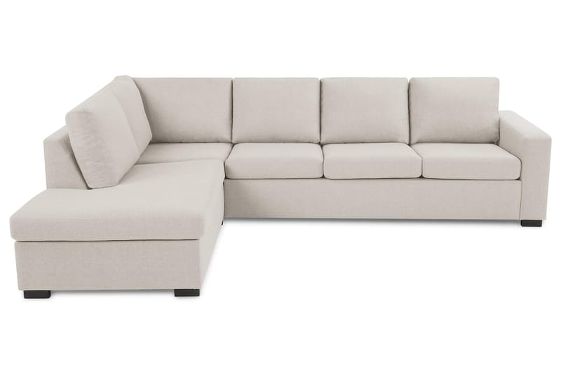 Crazy 4-seters Venstrevendt L-formet Sjeselongsofa i Stoff - Beige - Møbler - Sofaer - Sofaer med sjeselong - 3 seters sofa med divan
