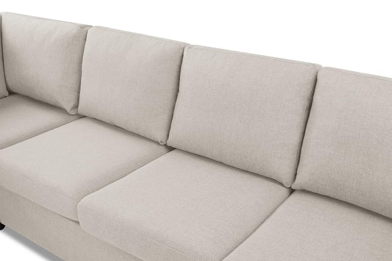 Crazy 4-seters Venstrevendt L-formet Sjeselongsofa i Stoff - Beige - Møbler - Sofaer - Sofaer med sjeselong - 3 seters sofa med divan
