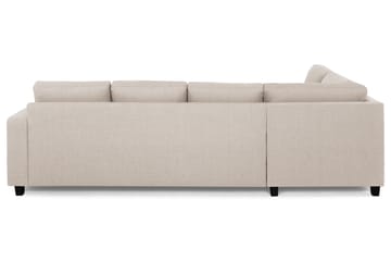 Crazy 4-seters Venstrevendt L-formet Sjeselongsofa i Stoff - Beige - Møbler - Sofaer - Sofaer med sjeselong - 3 seters sofa med divan