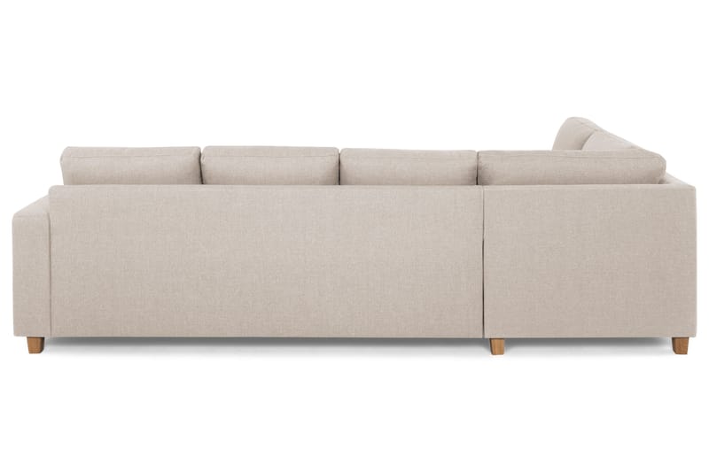 Crazy 4-seters Venstrevendt L-formet Sjeselongsofa i Stoff - Beige - Møbler - Sofaer - Sofaer med sjeselong - 3 seters sofa med divan
