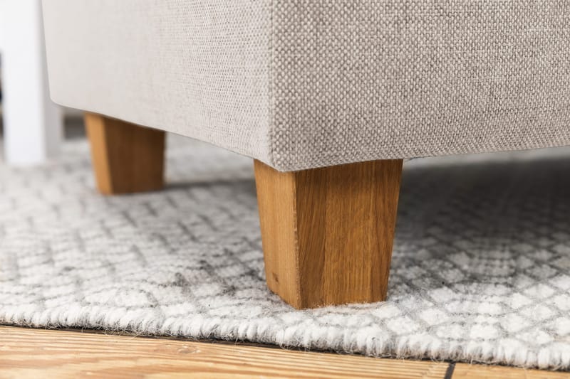 Crazy 4-seters Venstrevendt L-formet Sjeselongsofa i Stoff - Beige - Møbler - Sofaer - Sofaer med sjeselong - 3 seters sofa med divan