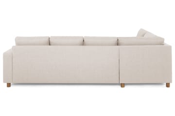 Crazy 4-seters Venstrevendt L-formet Sjeselongsofa i Stoff - Beige - Møbler - Sofaer - Sofaer med sjeselong - 3 seters sofa med divan