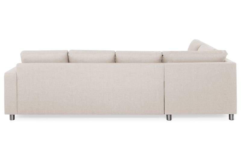 Crazy 4-seters Venstrevendt L-formet Sjeselongsofa i Stoff - Beige - Møbler - Sofaer - Sofaer med sjeselong - 3 seters sofa med divan