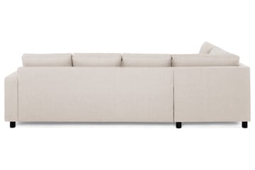 Crazy 4-seters Venstrevendt L-formet Sjeselongsofa i Stoff - Beige - Møbler - Sofaer - Sofaer med sjeselong - 3 seters sofa med divan