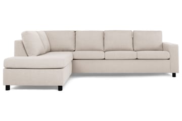Crazy 4-seters Venstrevendt L-formet Sjeselongsofa i Stoff - Beige - Møbler - Sofaer - Sofaer med sjeselong - 3 seters sofa med divan