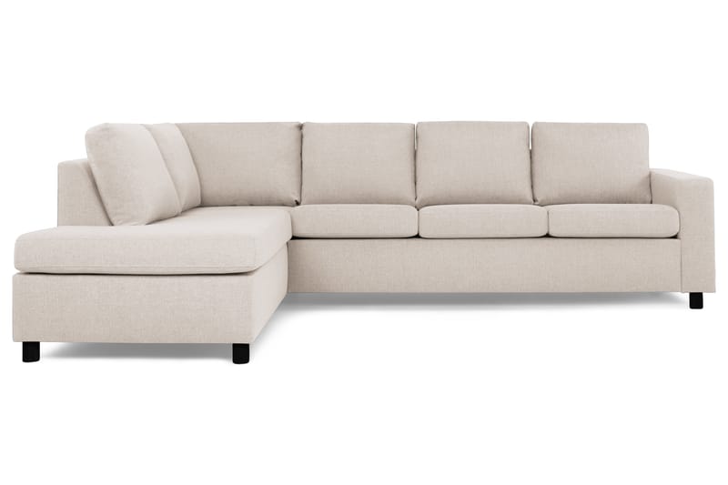 Crazy 4-seters Venstrevendt L-formet Sjeselongsofa i Stoff - Beige - Møbler - Sofaer - Sofaer med sjeselong - 3 seters sofa med divan