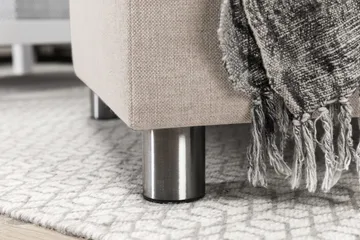 Crazy 4-seters Venstrevendt L-formet Sjeselongsofa i Stoff - Beige - Møbler - Sofaer - Sofaer med sjeselong - 3 seters sofa med divan
