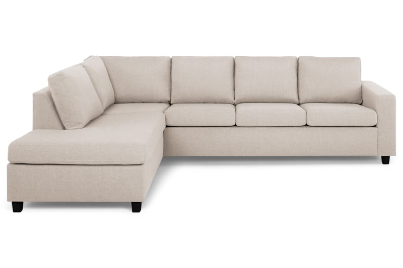 Crazy 4-seters Venstrevendt L-formet Sjeselongsofa i Stoff - Beige - Møbler - Sofaer - Sofaer med sjeselong - 3 seters sofa med divan