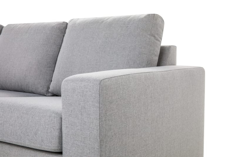 Crazy 4-seters Venstrevendt L-formet Sjeselongsofa i Stoff - Grå - Møbler - Sofaer - Sofaer med sjeselong - 3 seters sofa med divan