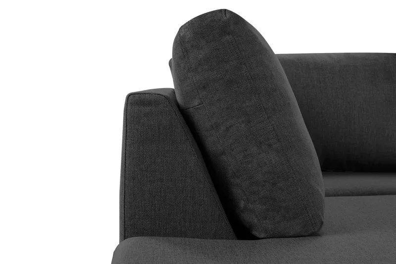 Crazy 4-seters Venstrevendt U-formet Large Sofa med Divan og Sjeselong i Stoff - Antrasitt - Møbler - Sofaer - Sofaer med sjeselong - 3 seters sofa med divan