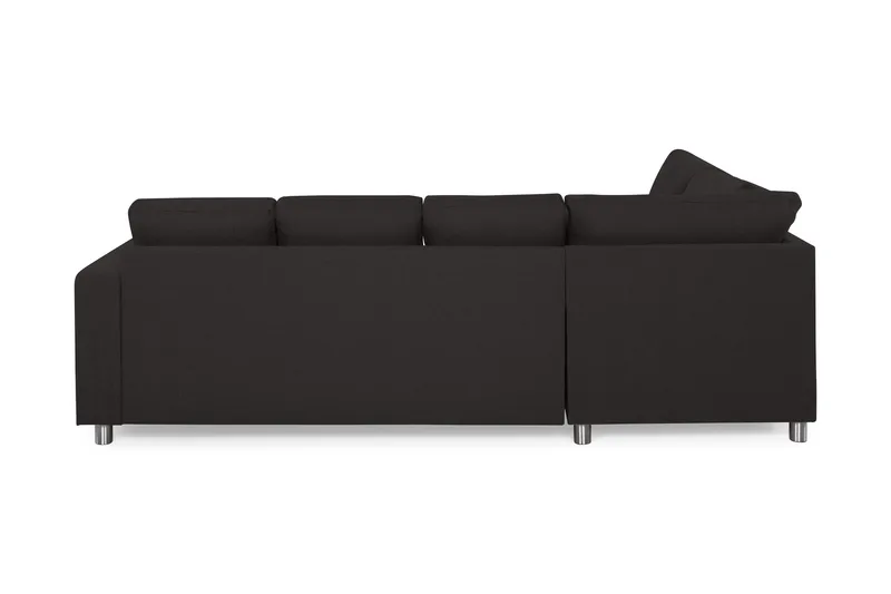 Crazy 4-seters Venstrevendt U-formet Large Sofa med Divan og Sjeselong i Stoff - Antrasitt - Møbler - Sofaer - Sofaer med sjeselong - 3 seters sofa med divan