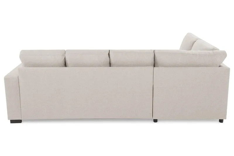 Crazy 4-seters Venstrevendt U-formet Large Sofa med Divan og Sjeselong i Stoff - Beige - Møbler - Sofaer - Sofaer med sjeselong - 3 seters sofa med divan