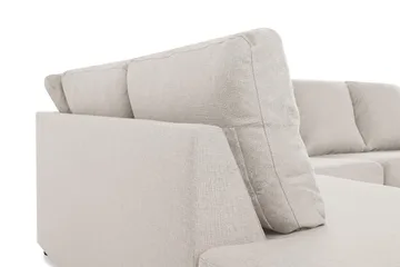 Crazy 4-seters Venstrevendt U-formet Large Sofa med Divan og Sjeselong i Stoff - Beige - Møbler - Sofaer - Sofaer med sjeselong - 3 seters sofa med divan