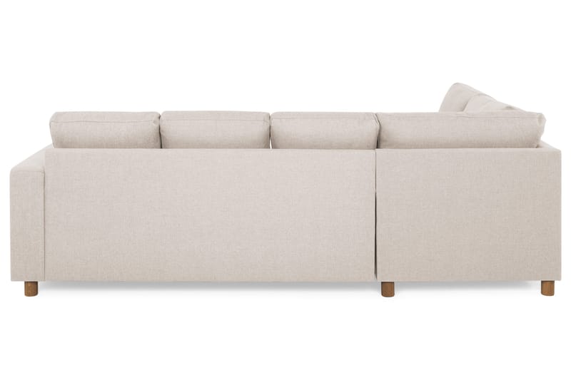 Crazy 4-seters Venstrevendt U-formet Large Sofa med Divan og Sjeselong i Stoff - Beige - Møbler - Sofaer - Sofaer med sjeselong - 4 seters sofa med divan