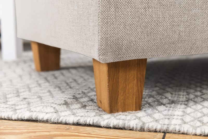 Crazy 4-seters Venstrevendt U-formet Large Sofa med Divan og Sjeselong i Stoff - Beige - Møbler - Sofaer - Sofaer med sjeselong - 3 seters sofa med divan