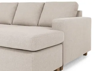 Crazy 4-seters Venstrevendt U-formet Large Sofa med Divan og Sjeselong i Stoff - Beige - Møbler - Sofaer - Sofaer med sjeselong - 3 seters sofa med divan