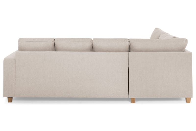 Crazy 4-seters Venstrevendt U-formet Large Sofa med Divan og Sjeselong i Stoff - Beige - Møbler - Sofaer - Sofaer med sjeselong - 3 seters sofa med divan