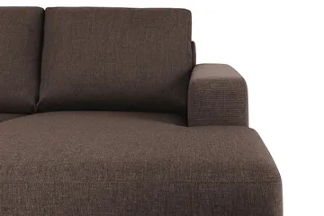Crazy 4-seters Venstrevendt U-formet Large Sofa med Divan og Sjeselong i Stoff - Brun - Møbler - Sofaer - Sofaer med sjeselong - 4 seters sofa med divan