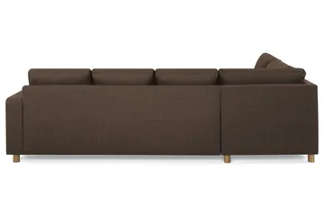 Crazy 4-seters Venstrevendt U-formet Large Sofa med Divan og Sjeselong i Stoff - Brun - Møbler - Sofaer - Sofaer med sjeselong - 4 seters sofa med divan