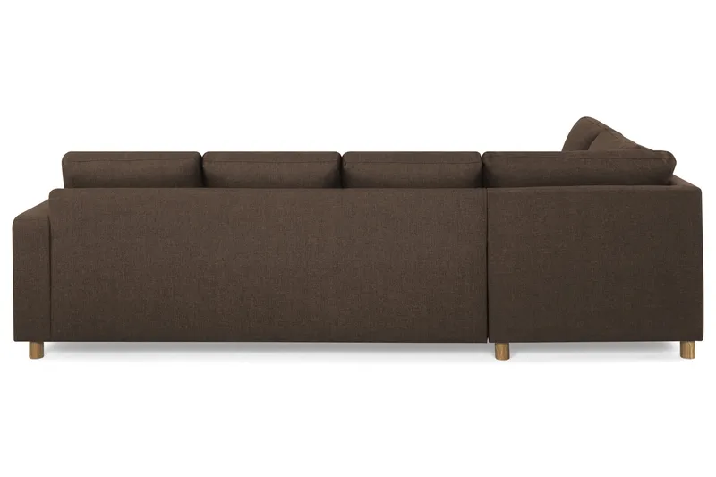 Crazy 4-seters Venstrevendt U-formet Large Sofa med Divan og Sjeselong i Stoff - Brun - Møbler - Sofaer - Sofaer med sjeselong - 4 seters sofa med divan
