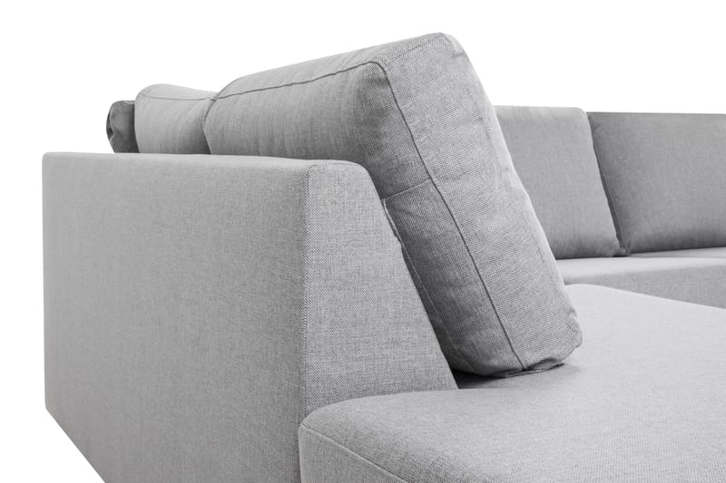 Crazy 4-seters Venstrevendt U-formet Large Sofa med Divan og Sjeselong i Stoff - Grå - Møbler - Sofaer - U-sofa