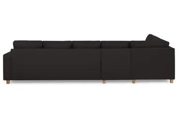 Crazy 5-seters Venstrevendt L-formet Sjeselongsofa i Stoff - Antrasitt - Møbler - Sofaer - Sofaer med sjeselong - 4 seters sofa med divan