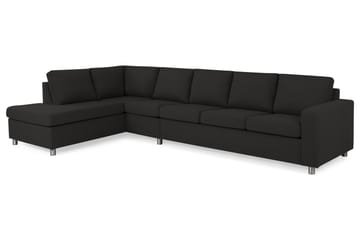 Crazy 5-seters Venstrevendt L-formet Sjeselongsofa i Stoff - Antrasitt - Møbler - Sofaer - Sofaer med sjeselong - 4 seters sofa med divan