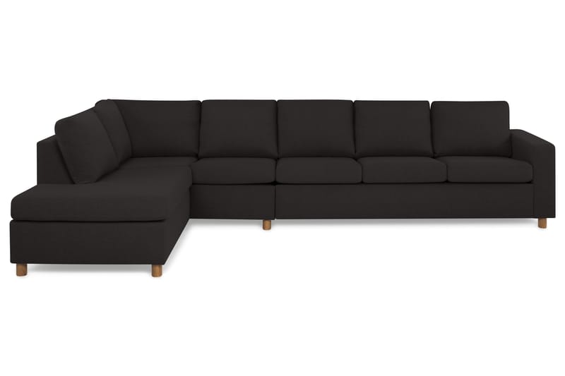 Crazy 5-seters Venstrevendt L-formet Sjeselongsofa i Stoff - Antrasitt - Møbler - Sofaer - Sofaer med sjeselong - 4 seters sofa med divan