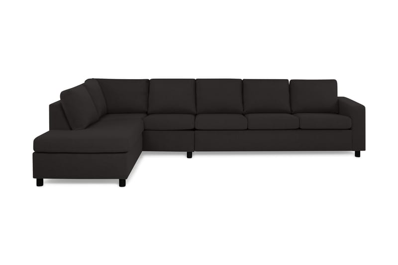 Crazy 5-seters Venstrevendt L-formet Sjeselongsofa i Stoff - Antrasitt - Møbler - Sofaer - Sofaer med sjeselong - 4 seters sofa med divan