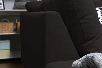 Crazy 5-seters Venstrevendt L-formet Sjeselongsofa i Stoff - Antrasitt - Møbler - Sofaer - Sofaer med sjeselong - 4 seters sofa med divan