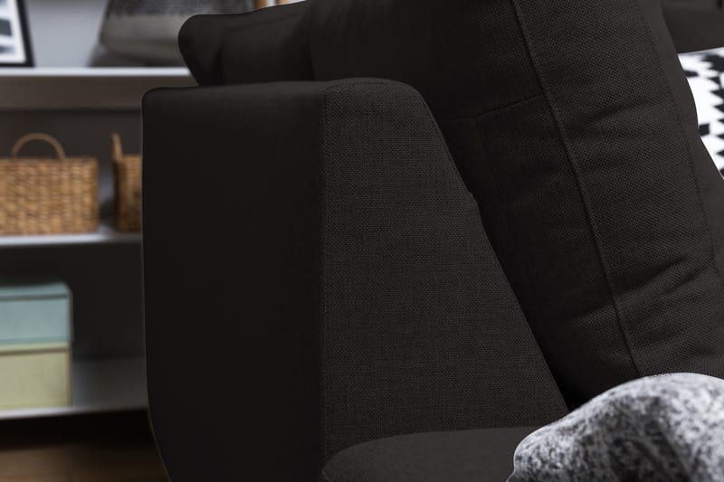 Crazy 5-seters Venstrevendt L-formet Sjeselongsofa i Stoff - Antrasitt - Møbler - Sofaer - Sofaer med sjeselong - 4 seters sofa med divan