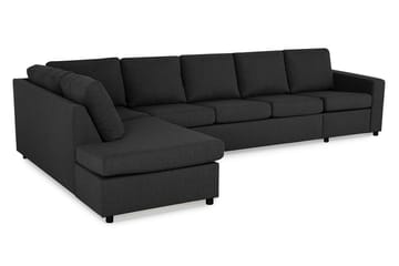 Crazy 5-seters Venstrevendt L-formet Sjeselongsofa i Stoff - Antrasitt - Møbler - Sofaer - Sofaer med sjeselong - 4 seters sofa med divan