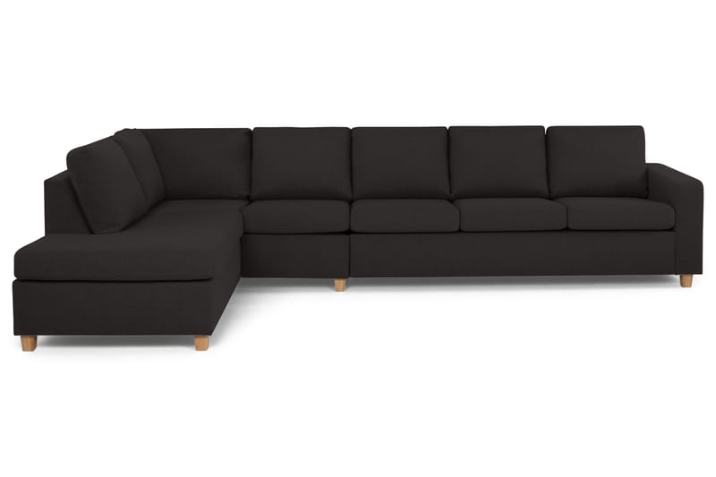 Crazy 5-seters Venstrevendt L-formet Sjeselongsofa i Stoff - Antrasitt - Møbler - Sofaer - Sofaer med sjeselong - 4 seters sofa med divan