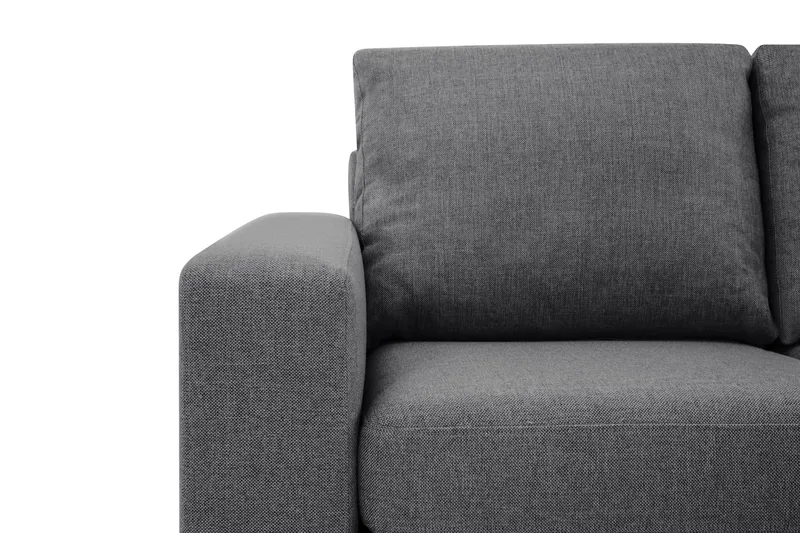 Crazy Limited Edition 4-seters Høyrevendt L-formet Sjeselongsofa i Stoff - Mørk grå - Møbler - Sofaer - Sofaer med sjeselong - 4 seters sofa med divan