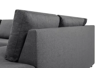Crazy Limited Edition 4-seters Høyrevendt L-formet Sjeselongsofa i Stoff - Mørk grå - Møbler - Sofaer - Sofaer med sjeselong - 4 seters sofa med divan