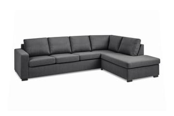 Crazy Limited Edition 4-seters Høyrevendt L-formet Sjeselongsofa i Stoff - Mørk grå - Møbler - Sofaer - Sofaer med sjeselong - 4 seters sofa med divan