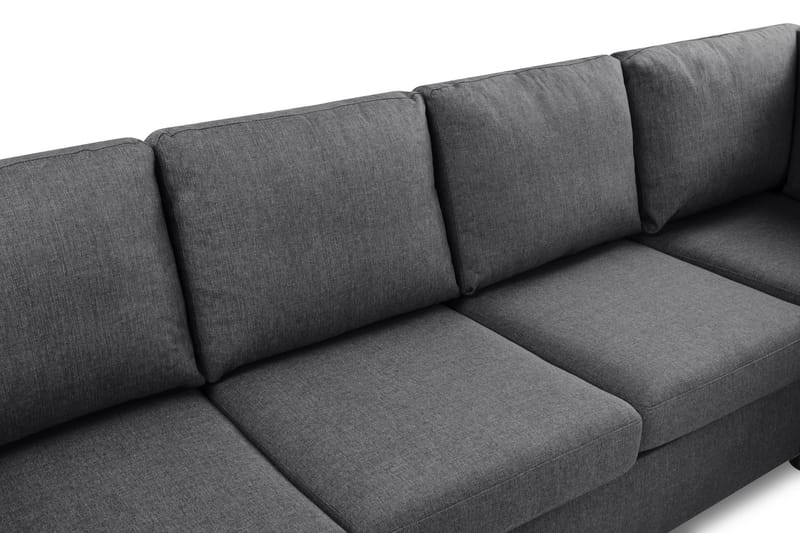 Crazy Limited Edition 4-seters Høyrevendt L-formet Sjeselongsofa i Stoff - Mørk grå - Møbler - Sofaer - Sofaer med sjeselong - 4 seters sofa med divan